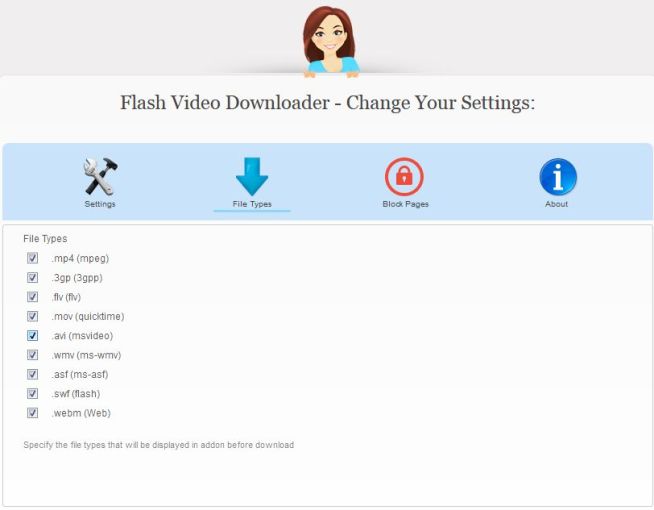 Flash Video Downloader File type 