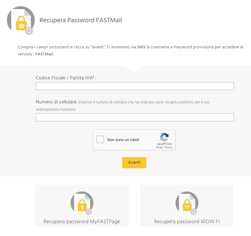Password fastwebmail